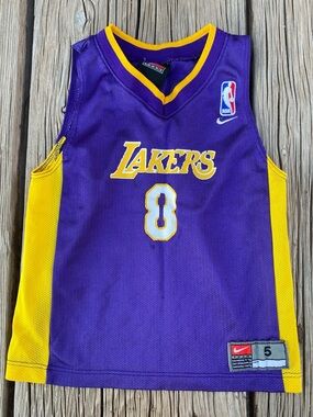 Vintage Nike Los Angeles Lakers Kobe Bryant 8 Jersey Youth Kids Size 5